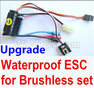 Wltoys 184012 Parts-24-04 Upgrade waterproof ESC for the Brushless set,Wltoys 184012 Rc Racing Car Truck Spare Parts,High speed Wltoys 184012 1:18 Scale 4wd,2.4G Spare Parts Accessories,F1 184012 On Road Drift Racing Truck Car Parts