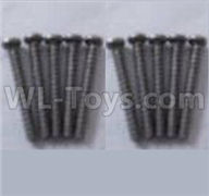 Wltoys 184012 Parts-53-05 A949-41 Round head self-tapping screws-M2X16(10PCS),Wltoys 184012 Rc Racing Car Truck Spare Parts,High speed Wltoys 184012 1:18 Scale 4wd,2.4G Spare Parts Accessories,F1 184012 On Road Drift Racing Truck Car Parts