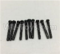 Wltoys 184012 Parts-53-06 A949-42 Round head screws with step(10pcs) -2x14.5mm,Wltoys 184012 Rc Racing Car Truck Spare Parts,High speed Wltoys 184012 1:18 Scale 4wd,2.4G Spare Parts Accessories,F1 184012 On Road Drift Racing Truck Car Parts