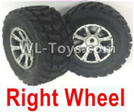 Wltoys 18403 Whole Right wheel unit(Include the Wheel hub,tire lether)-2 set,Wltoys 18403 RC Crawler Car Spare Parts Replacement Accessories,1:18 18403 4wd rc rock racing car Parts,On Road Drift Racing Truck Car Parts