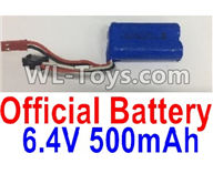 Wltoys 18403 Battery,6.4V 500mAh battery(1pcs),Wltoys 18403 RC Crawler Car Spare Parts Replacement Accessories,1:18 18403 4wd rc rock racing car Parts,On Road Drift Racing Truck Car Parts