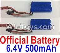 Wltoys 18404 Lipo Battery,6.4V 500mAh battery(2pcs),Wltoys 18404 RC Crawler Car Spare Parts Replacement Accessories,1:18 18404 4wd RC rock racing car Parts,On Road Drift Racing Truck Car Parts