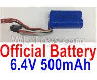 Wltoys 18409 Battery,6.4V 500mAh battery(1pcs),Wltoys 18409 RC Crawler Car Spare Parts Replacement Accessories,1:18 18409 4wd RC rock racing car Parts,On Road Drift Racing Truck Car Parts