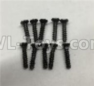 Wltoys 18409 A949-48 Countersunk self tapping screws(M2x9.5)-10pcs,Wltoys 18409 RC Crawler Car Spare Parts Replacement Accessories,1:18 18409 4wd RC rock racing car Parts,On Road Drift Racing Truck Car Parts