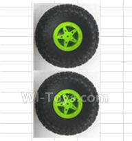 Wltoys 18428-B Wheel unit(2pcs)-Green,Wltoys 18428-B RC Car Spare Parts Replacement Accessories,1:18 Scale 4wd,2.4G 18428-B RC racing car Parts,On Road Drift Racing Truck Car Parts