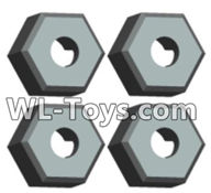 Wltoys 18429 Plastic Combination device, six angle wheel seat(4pcs),Wltoys 18429 RC Car Spare Parts Replacement Accessories,1:18 Scale 4wd,2.4G 18429 rc racing car Parts,On Road Drift Racing Truck Car Parts