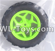 Wltoys 18429 Whole wheel unit(1 set)-Green,Wltoys 18429 RC Car Spare Parts Replacement Accessories,1:18 Scale 4wd,2.4G 18429 rc racing car Parts,On Road Drift Racing Truck Car Parts