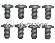 Wltoys 18429 Phillips Round head Self-tapping screws-ST2X8PB(8pcs),Wltoys 18429 RC Car Spare Parts Replacement Accessories,1:18 Scale 4wd,2.4G 18429 rc racing car Parts,On Road Drift Racing Truck Car Parts