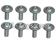 Wltoys 18429 Phillips Round head With media screw-ST2.3X6PWB(8pcs),Wltoys 18429 RC Car Spare Parts Replacement Accessories,1:18 Scale 4wd,2.4G 18429 rc racing car Parts,On Road Drift Racing Truck Car Parts
