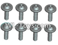 Wltoys 18429 Phillips Round head Self-tapping screws With media-ST2X10PWB(8pcs),Wltoys 18429 RC Car Spare Parts Replacement Accessories,1:18 Scale 4wd,2.4G 18429 rc racing car Parts,On Road Drift Racing Truck Car Parts