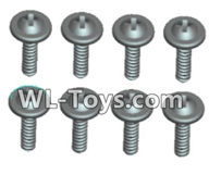 Wltoys 18429 Phillips Round head Self-tapping screws With media-ST2X14PWB(8pcs),Wltoys 18429 RC Car Spare Parts Replacement Accessories,1:18 Scale 4wd,2.4G 18429 rc racing car Parts,On Road Drift Racing Truck Car Parts