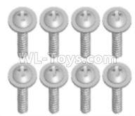 Wltoys 18628 Screws,Pan head screws with Tape(8pcs)-M2.5X8-18628-0125,Wltoys 18628 RC Crawler Car Spare Parts Replacement Accessories,1:18 18628 6wd rc rock racing car Parts,On Road Drift Racing Truck Car Parts