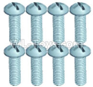 Wltoys 18629 Bottom half tooth Pan head screws(8pcs)-ST2.3X8PB-18629-0557,Wltoys 18629 RC Crawler Car Spare Parts Replacement Accessories,1:18 18629 rc rock racing car Parts,On Road Drift Racing Truck Car Parts