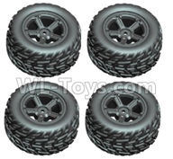 Wltoys 20404 0632 Whole wheel unit(2x left and 2x Right),1/20 Wltoys 20404 RC Car Spare Parts Replacement Accessories