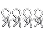 Wltoys 20409 0441 R-shape Pin,Vehicle housing clip(4pcs)-1X16.5mm,1/20 Wltoys 20409 RC Car Spare Parts Replacement Accessories