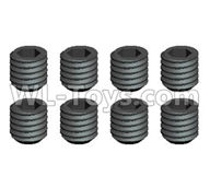 Wltoys 20409 A929-91 JiMi screws,set screws,Machine screws(8pcs)-M3X3,1/20 Wltoys 20409 RC Car Spare Parts Replacement Accessories
