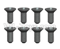 Wltoys 20404 0422 Countersunk head Cross recessed machine screws(8pcs)-2X6KM,1/20 Wltoys 20404 RC Car Spare Parts Replacement Accessories