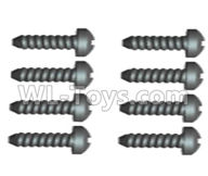 Wltoys 20404 0427 Cross recessed pan head Self-tapping screws(8PCS)-ST2X12PB,1/20 Wltoys 20404 RC Car Spare Parts Replacement Accessories
