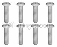 Wltoys 20409 0634 Cross recessed pan head screws(8PCS)-ST1.7x9PB,1/20 Wltoys 20409 RC Car Spare Parts Replacement Accessories