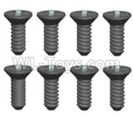 Wltoys 20409 0635 Countersunk head Cross recessed tapping screws(8pcs)-ST2X12KB,1/20 Wltoys 20409 RC Car Spare Parts Replacement Accessories