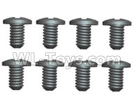 Wltoys 20409 0636 Round Head Machine Screws(8pcs)-2X6PM,1/20 Wltoys 20409 RC Car Spare Parts Replacement Accessories