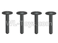 Wltoys 20409 0642 Round Head Screws with cross media(4pcs)-ST2x12PWB6,1/20 Wltoys 20409 RC Car Spare Parts Replacement Accessories
