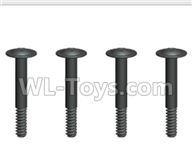 Wltoys 20404 0643 Round Head Machine Screws with cross media and Lower half tooth(4pcs)-2x14PWB5,1/20 Wltoys 20404 RC Car Spare Parts Replacement Accessories