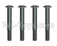 Wltoys 20404 1526 Cross recessed pan head step screws with Lower haft tooth(4PCS)-3x41PM-Thread length 6mm,Wltoys 20404 Rc Car Spare Parts Replacement Accessories,1:20 Scale 4wd,2.4G 20404 rc racing car Parts,On Road Drift Racing Truck C