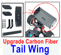 Wltoys 244016 Upgrade Parts Carbon fiber Tail Wing.WLtoys VAGRANT SPEEDSTER 1/24 RC Car Accessories.