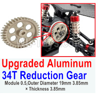 Wltoys 244016 Upgraded Metal Aluminum Reduction Gear 34T.WLtoys VAGRANT SPEEDSTER 1/24 RC Car Accessories.