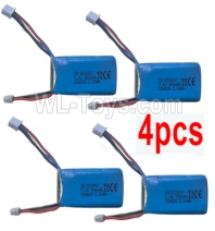 Wltoys 244016 4pcs RC Battery 7.4V 350mAh Battery.WLtoys VAGRANT SPEEDSTER 1/24 RC Car Accessories.