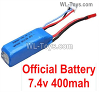 Wltoys 284010 Parts Battery Packs.K989-60 Official WLtoys 7.4V 400mAh Battery.The quantity is 1pcs.WLtoys 1/28 RC Car Parts.