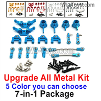Wltoys 284010 Upgrade Parts All Metal Kit.7-In-1 Package.You have 5 color to choose.WLtoys 1/28 RC Car Parts.