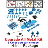 Wltoys 284010 Upgrade Parts All Metal Kit.14-In-1 Package.You have 5 color to choose.WLtoys 1/28 RC Car Parts.