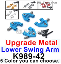 Wltoys 284010 Upgrade Parts Metal Lower swing arm.K989-42.Total 4pcs.You have 5 Color you can choose.WLtoys 1/28 RC Car Parts.