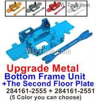 Wltoys 284010 Upgrade Parts Metal bottom Frame unit and The Second floor plate.WLtoys 1/28 RC Car Parts.