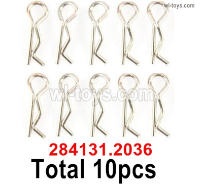 Wltoys 284131 Parts-RC Body Clips.284131.2036.R-Clips,RC Car body clips. Total 8pcs.WLtoys 1/28 rc Drift Car Parts