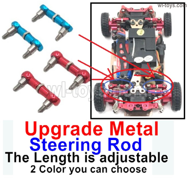 Wltoys 284131 Upgrade Parts.Upgrade Metal Steering Rod.Total 2pcs. 2 color you can choose.The length is Adjustable.WLtoys 1/28 rc Drift Car Parts