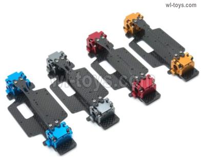 Wltoys 284131 Upgrade Parts.Upgrade Metal gearbox,Upgrade Carbon Fiber bottom Frame and the Second Floor Plate.WLtoys 1/28 rc Drift Car Parts