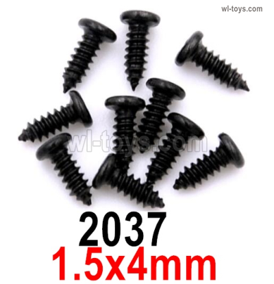 Wltoys 284131 Screws Parts.2037 Screws-.1.5x4mm.Total 10pcs.WLtoys 1/28 rc Drift Car Parts