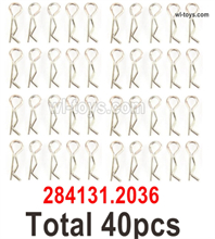 Wltoys 284161 Parts 284131.2036 40pcs RC Body Clips.R-Clips,RC Car body clips.WLtoys 1/28 RC Car Parts.