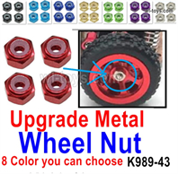 Wltoys 284161 Upgrade Parts M2 Metal Wheel nut for the Wheel.You have 8 Color to  choose.WLtoys 1/28 RC Car Parts.
