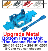 Wltoys 284161 Upgrade Parts Metal bottom Frame unit and The Second floor plate.WLtoys 1/28 RC Car Parts.