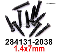 Wltoys 284161 Parts 284131.2038 Screws.1.4x7mm.Total 10pcs.WLtoys 1/28 RC Car Parts.
