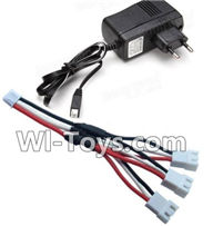 Wltoys A232 A242 A252 Charger & Upgrade 1-to-3 coversion Charging cable(1pcs),Wltoys A232 A242 A252 1/24 rc Drift Car Parts desert Off Road Buggy parts