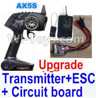 Wltoys A232 A242 A252 Upgrade AX5S Transmitter & Upgrade 30A ESC & Upgrade Circuit board,Wltoys A232 A242 A252 1/24 rc Drift Car Parts desert Off Road Buggy parts