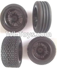 Wltoys A303 Front and Rear wheel unit(Total 4pcs),1/12 Wltoys A303 RC Car Spare Parts Replacement Accessories
