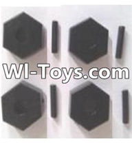 Wltoys A313 Six angle adapter(4pcs),1/12 Wltoys A313 RC Car Spare Parts Replacement Accessories