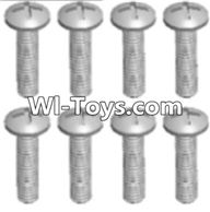 Wltoys A313 Round head tapping screw(M2.6X16 PB)-8pcs,1/12 Wltoys A313 RC Car Spare Parts Replacement Accessories