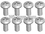 Wltoys A323 Round head self tapping screw(M2.6X8)-10pcs-L959-57,1/12 Wltoys A323 RC Car Spare Parts Replacement Accessories